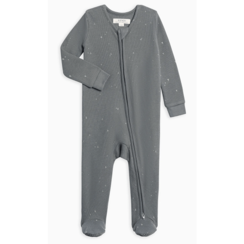Lane Waffle Knit Zipper Sleeper - Newborn