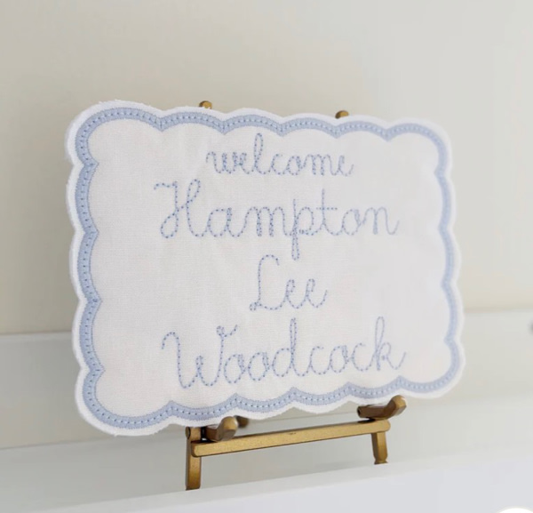 Brass Stand for Newborn Sign