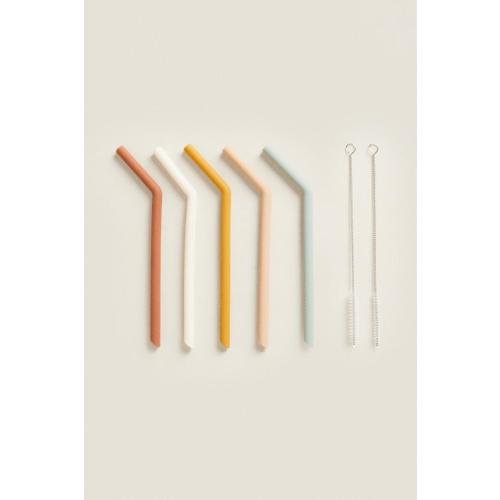 SILICONE STRAWS (PACK OF 5)