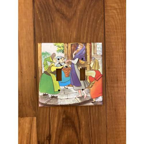 Sleeping Beauty Double Light Switch Plate, Sleeping Beauty Fairy, SB16