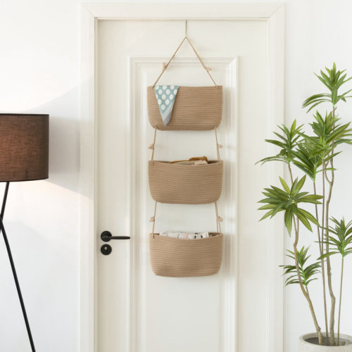 Clemens Overdoor Hanging Basket Organizer with Hook