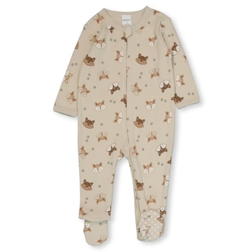 Cream Baby Cotton 2-Way Zip Romper | Best&Less™ Online