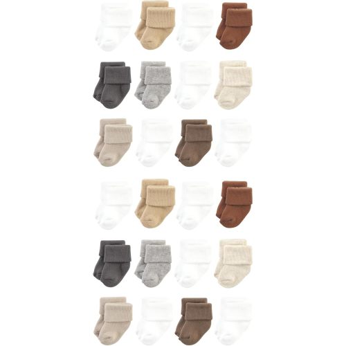 Hudson Baby Unisex Baby Cotton Rich Baby Terry Socks 24-Pack