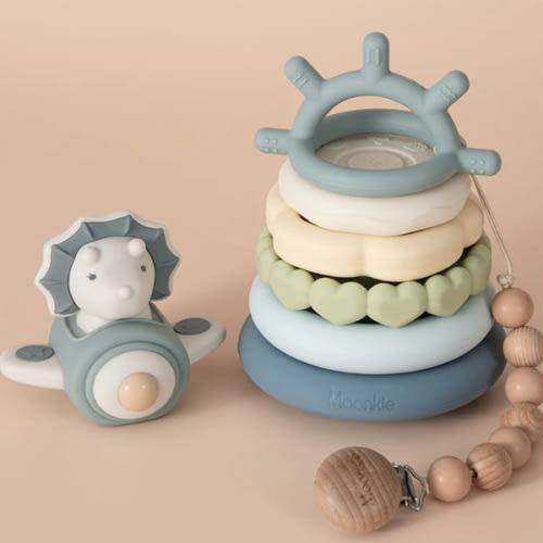 Dino Stacking Teething Rings