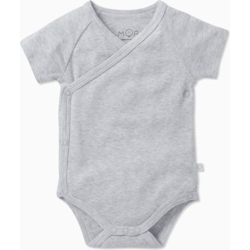 Baby Viscose & Cotton Bodysuit, Newborn, Gray Marl