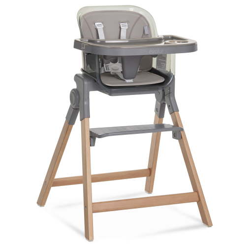 Evolur Tiny Throne 2 in 1 Highchair, Fossil Gray