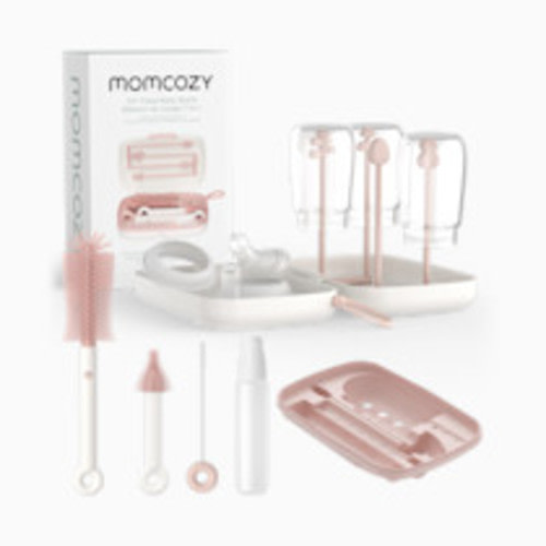 Momcozy 7-in-1 Travel Bottle Cleaning & Drying Set - Pink
