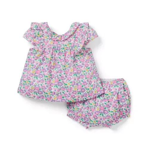 Baby Purple Mrs. Stoneley Floral Mrs. Stoneley Matching Baby Set Made With Liberty Fabric by Janie and Jack
