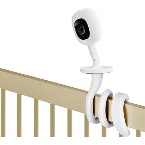 iTODOS Baby Monitor Mount Compatible with Nanit Pro Smart Baby Monitor & Flex Stand, Versatile Twist Mount Without Tools or Wall Damage,Travel Monitor Accessory -White