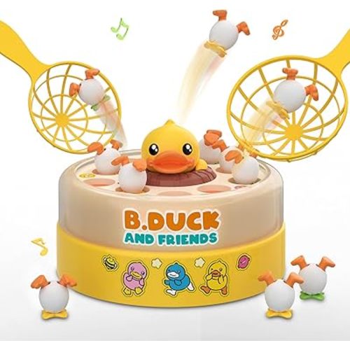 B.Duck Games for Kids Age 4-6, Board Games Bounce and Catch Duck Toys for Kids 4-8, Family Board Games for 5-7 Boys Girls, Birthday Gifts Christmas Party Games for Toddlers 3-5