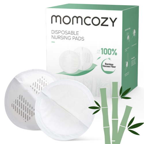 Momcozy Bamboo Fiber Disposable Nursing/Breast Pads, 100% Natural,Breastfeeding Essentials,120Count