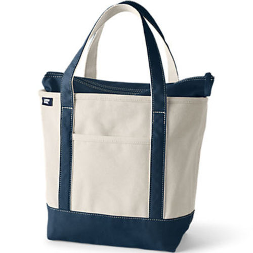 Medium 5 Pocket Open Top Canvas Tote Bag | Lands' End