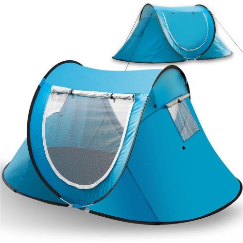 Zone Tech Instant pop Up Beach Tent Canopy - Portable Sun Shade Shelter 2-3 person Easy Set Up Canopy Tent with Carry Bag for Outdoor Activities