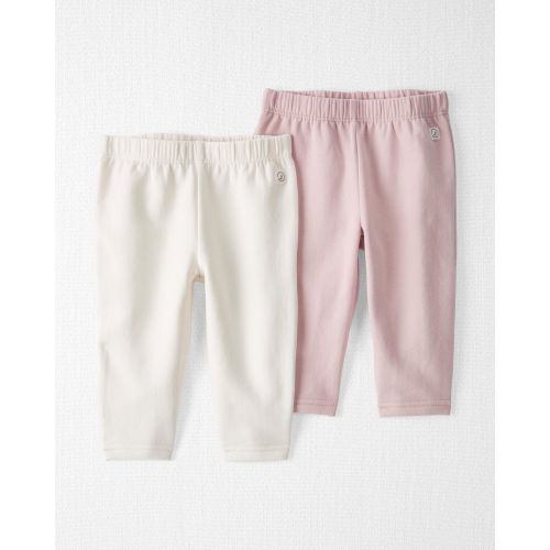 Baby 2-Pack Microfleece Leggings Made with Organic Cotton