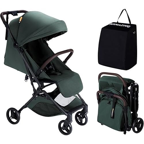 Lightweight Baby Stroller, Mom’s Choice Gold Award Winner, Ultra Compact & Airplane-Friendly Travel Stroller, One-Handed Folding Stroller for Toddler, Only 11.5 lbs, Green
