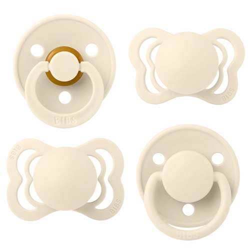 BIBS Try-It Collection Symmetrical Pacifier (4) 0-6m - Ivory (Size 1)
