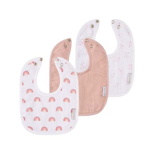 3 Pack Muslin Terry Bibs