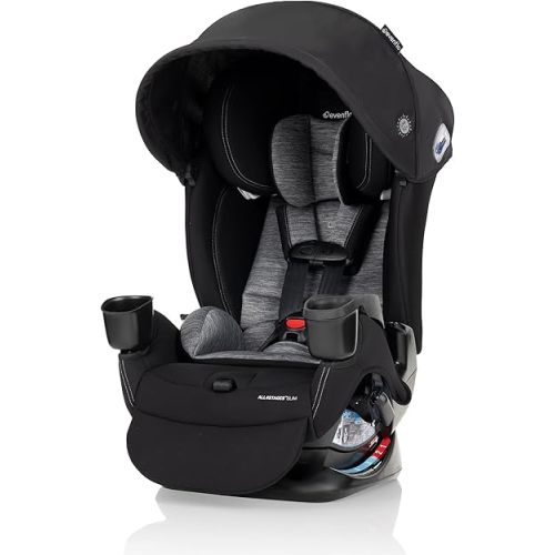 All4Stages Slim Plus Canopy 4-in-1 Convertible Car Seat (Howell Black)