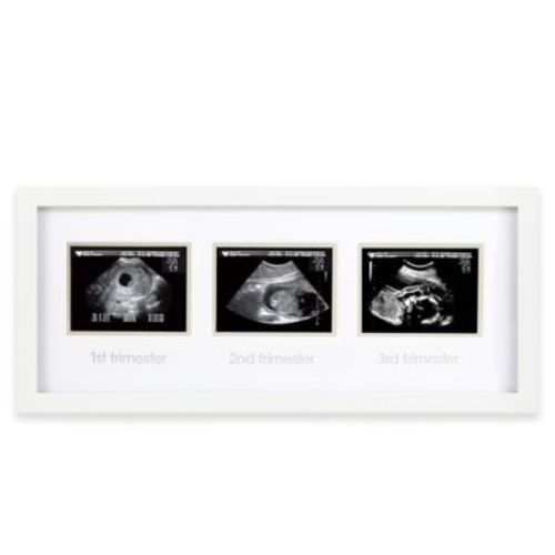 Pearhead® 3-Photo Sonogram Trimester Picture Frame in White - WHITE - 3 OPENING