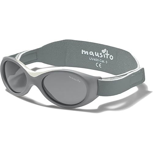 Mausito BABY sunglasses 0-24 months | Flexible BPA-Free infant sunglasses with adjustable strap | 100% UV Protection Sunnies