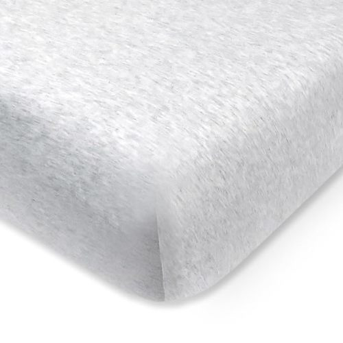 HonestBaby Fitted Crib Sheets Fits Standard Mattress Bassinet, Mini Prints 100% Organic Cotton Baby Boys, Girls, Unisex, Light Gray Heather Fitted Crib Sheet, One Size