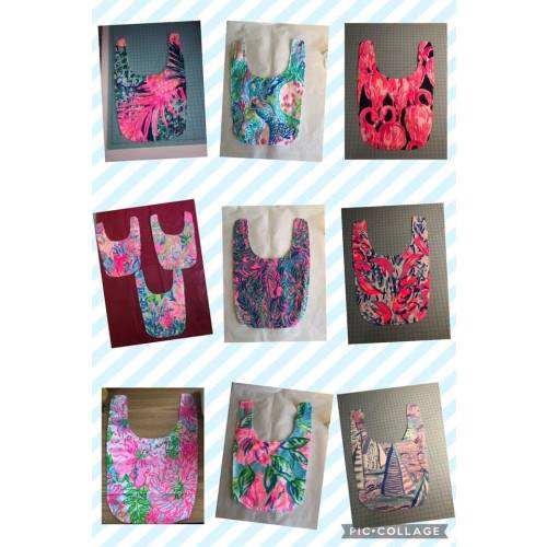 Baby bibs in authentic fabrics, baby shower gift, preppy
