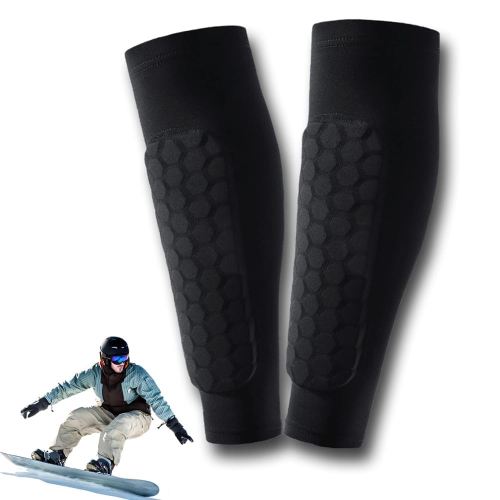 Soccer Shin Guards Shin Pads for Kids Youth Adult, Calf Compression Sleeve with Honeycomb Pads, Lightweight Calf Protective Gear for Football Soccer