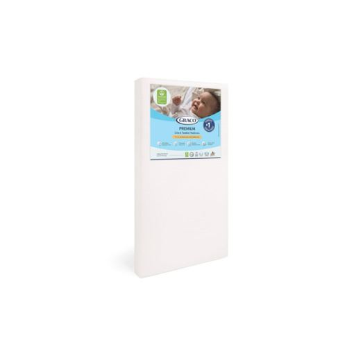 Graco Premium Crib & Toddler Mattress – GREENGUARD Gold Certified & CertiPUR-US Certified, Fits All Standard Crib & Toddler Beds, Waterproof Sleep Surface, Machine-Washable Outer Cover for Easy Care