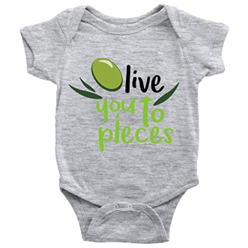 GKrepps Olive You to Pieces Baby Bodysuit girl boy Infant Toddler Organic Clothes Creeper