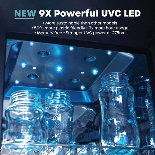 Wabi UVC LED Sanitizer & Dryer Ultra (White + Gunmetal Trim)