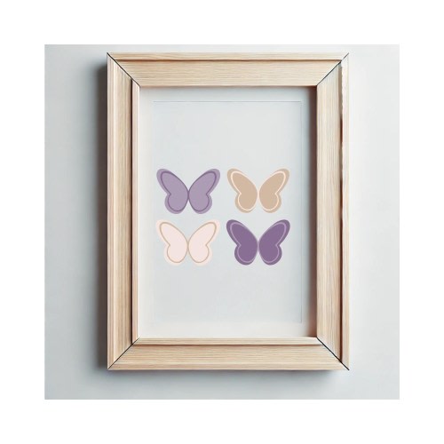 Boho Purple Butterfly Nursery Decor, Baby Girl Nursery Decor, Girl Bedroom Prints, Pink Nursery Decor, Nursery Wall Decor, Neutral Nursery