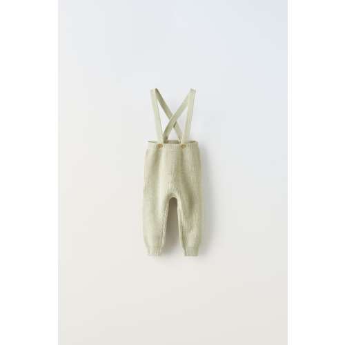 PERL KNIT PANTS WITH SUSPENDERS
