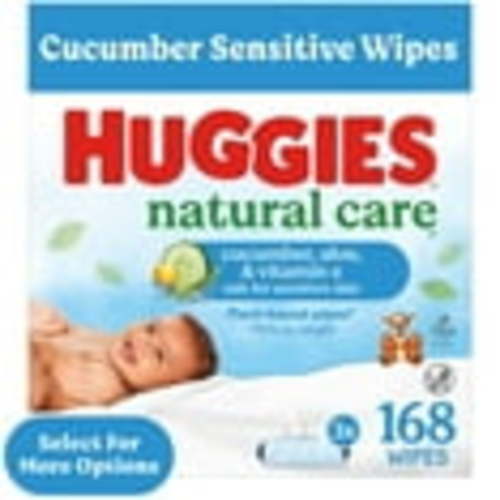 Huggies Natural Care Baby Wipes, Scented, 3 Pack, 168 Ct, Hypoallergenic, Dermatologist Tested