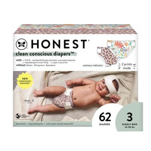 The Honest Company Clean Conscious Disposable Diapers - Space Travel & Orange You Cute - Size 4 - 54ct