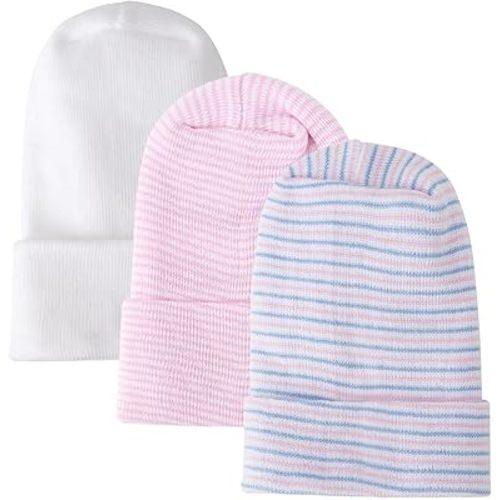 DRESHOW BQUBO Newborn Hospital Hat Infant Baby Hat Cap with Big Bow Soft Cute Knot Nursery Beanie