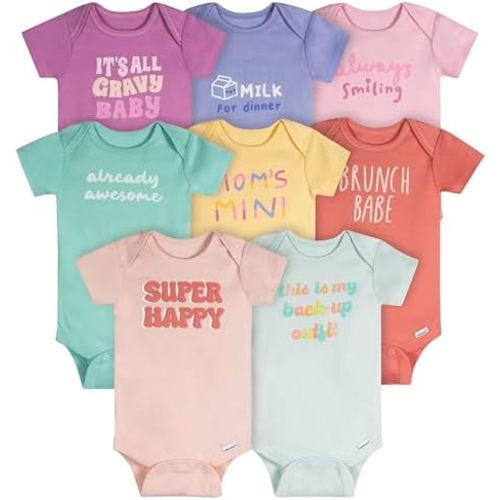 Onesies Brand unisex-baby 8-pack Short Sleeve Mix & Match Bodysuits