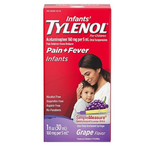 Infants’ Tylenol Oral Suspension, Grape, 1 Fl. Oz