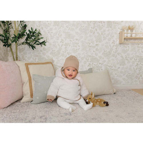 Fur-ever Wrap Jacket Ivory & Taupe - Mon Tresor Bebe | Maisonette