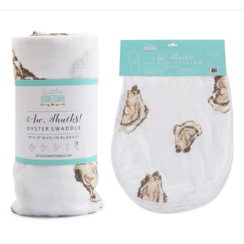 Oyster Baby Muslin Swaddle & Burp Cloth | Save 10% – Little Hometown