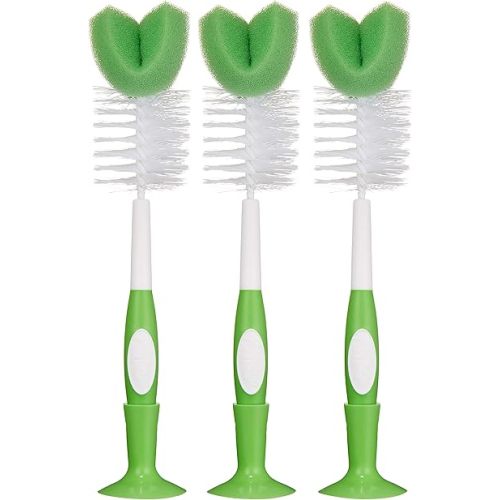 Amazon Brand - Mama Bear Bottle Brush (Pack of 3), White
