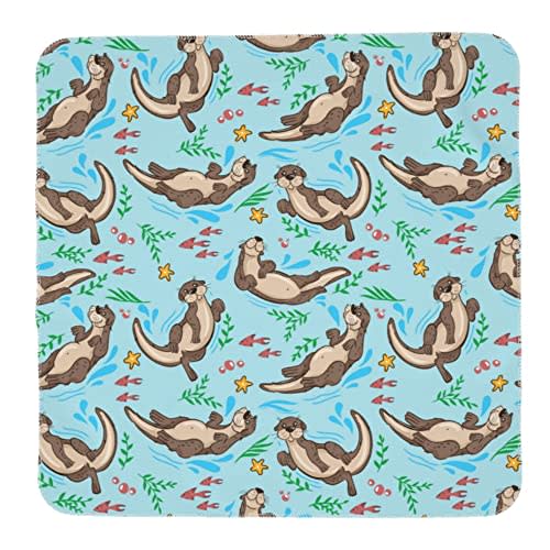 Sea Otter Baby Stuff Newborn Swaddle Blanket Soft & Cozy Receiving Baby Blankets Swaddle Wrap for Boys and Girls