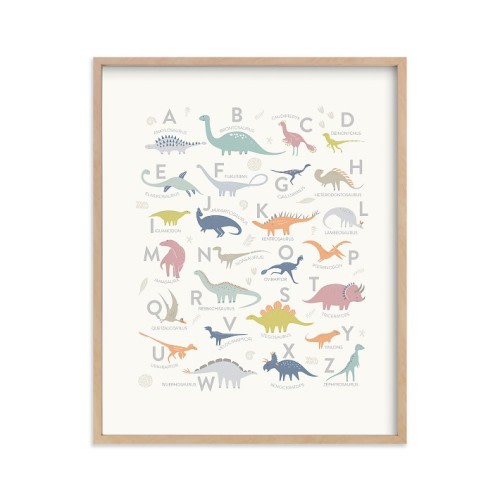 Minted® Alphabet Dinos Framed Art by Teju Reval