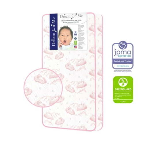 Twilight 80 Coil Spring Crib and Toddler Bed Mattress, Wave Pink, 5"