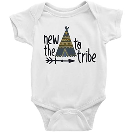 New to The Tribe Baby Boy Girl Onesie Newborn Organic Bodysuit Romper