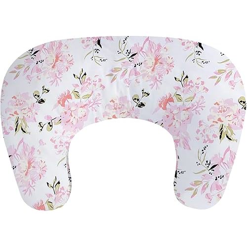 Little Grape Land Nursing Pillow,Upgraded Breast Feeding Pillow for Mom,Breastfeeding & Bottle Feeding for 0–12 Months, Soft Machine Washable Cover with firm breathable filling, Tummy Time,Rose Floral