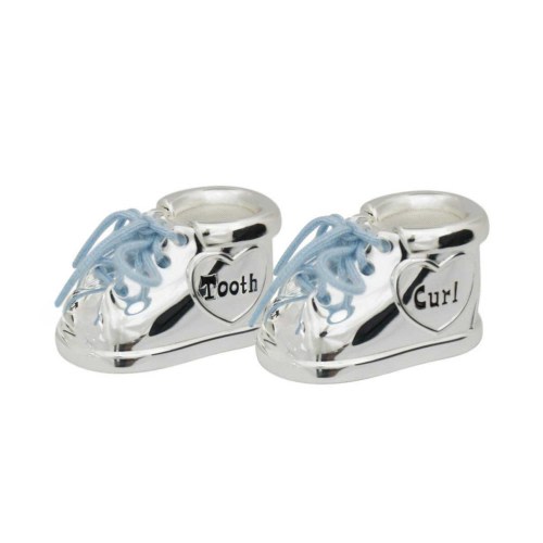 Baby Tooth Keepsake Box First Curl Storage Boy Christening Gifts Silver Present