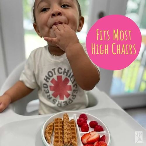 Elk and Friends Kids 6.7” Porcelain Divided Plates with Silicone Suction Sleeves + Silicone Lids | Suitable for Babies/Kids/Toddlers | Microwave & Dishwasher Safe | Non Slip | Snack Dishes