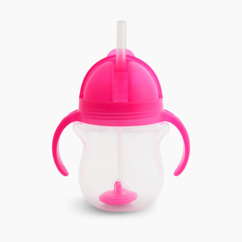 Munchkin Any Angle Click Lock Weighted Straw Trainer Cup - Pink
