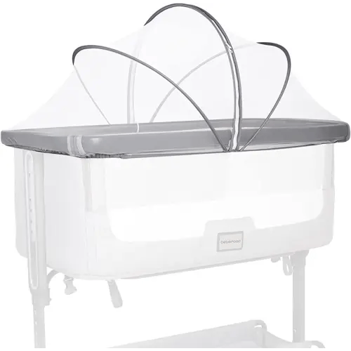 Beberoad Love Bassinet Cover Mosquito Net Cover with 2-Way Zipper Mosquito Net for Bassinet/Bedside Sleeper/Travel Crib (White)