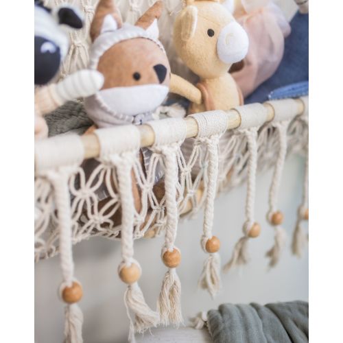 Willow Hanging Macrame Basket - Wall Storage | Crane Baby